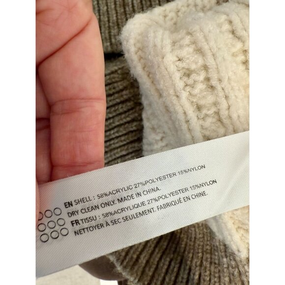 En Saison Colorblock Cable Knit Sweater in Neutral Tones - Size S - Picture 4 of 7